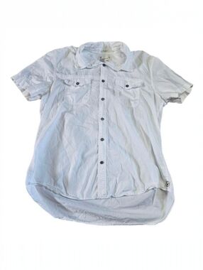 Men's American Eagle Outfitters XL White Short Sleeve Button Down Shirt